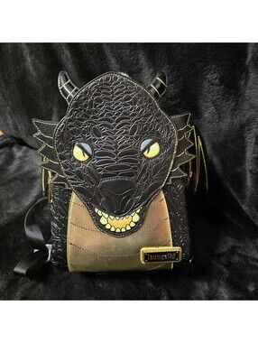 Loungefly B.A.M. Black Dragon Mini Backpack